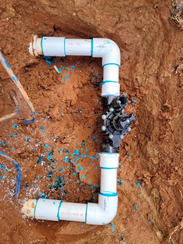Water line valve assembly repaired by Flow Logic
